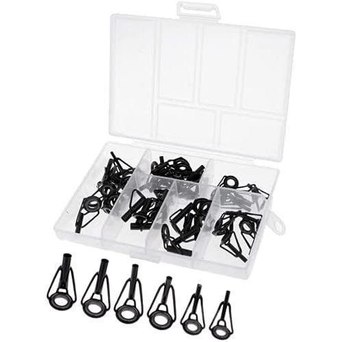  [아마존베스트]NIERBO 30stk Spitzenring Rutenring Angelrute Reparatur Set Edelstahl Keramik Angelrutenteile Tip Tops Spitze Reparieren Kit Angelzubehoer fuer Salzwasser See Wasser Fischen 2.2/2.4/2