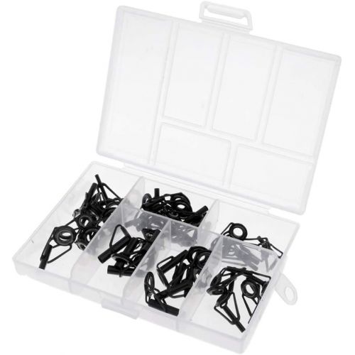  [아마존베스트]NIERBO 30stk Spitzenring Rutenring Angelrute Reparatur Set Edelstahl Keramik Angelrutenteile Tip Tops Spitze Reparieren Kit Angelzubehoer fuer Salzwasser See Wasser Fischen 2.2/2.4/2