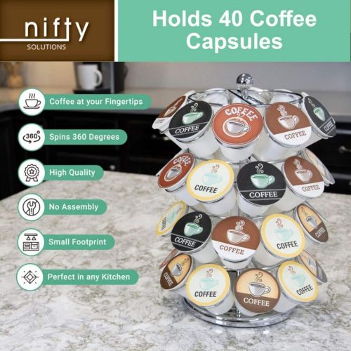  [아마존베스트]NIFTY 5640C 40 Capacity K K-Cup Carousel, 1 Size, Chrome