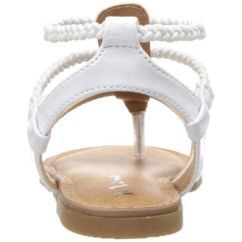  NINA Girls margaree Sandal, White, 6 Medium US Big Kid