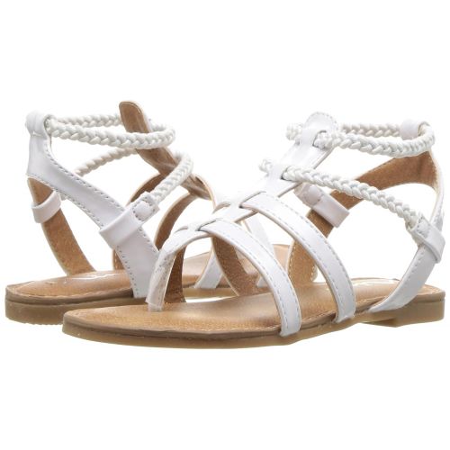  NINA Girls margaree Sandal, White, 11 Medium US Little Kid