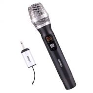 Wireless Microphone Systems UHF, NINEVALE Metal Handheld Cordless Mics Set with Mini Receiver Portable, Ideal for Church/Karaoke/Home Party/Classroom/Presentation/Wedding, Black 1