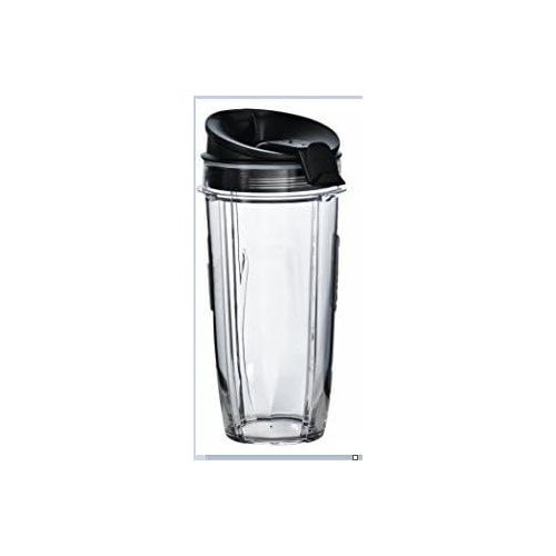 닌자 Shark/ninja Original 24oz Nutri Ninja Compact Cup with New Sip and Seal Lid BL450 (Transparent)