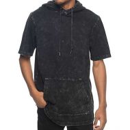 NINTH HALL Ninth Hall Atmosphere Black Washed Short Sleeve Hoodie