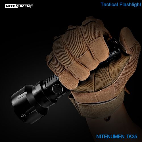  NITENUMEN 1120 Lumen Tactical Flashlight,Ultra-Bright,CREE XM-L2 LED USB Rechargeable Flashlight,Nitenumen TK35 Large Waterproof Flashlight with 18650 3400mAh Li-ion Battery