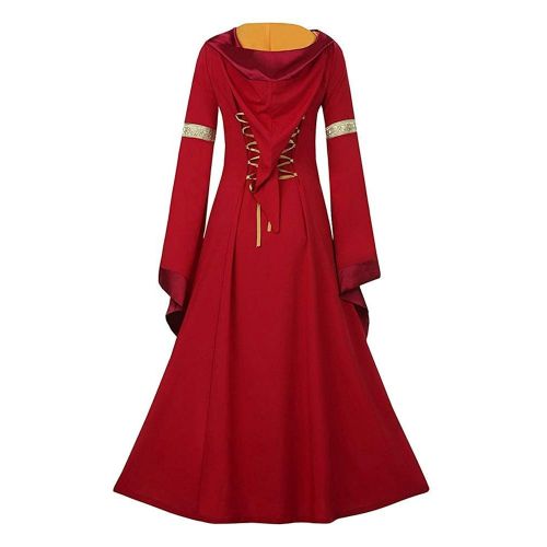  NIUBIA Womens Deluxe Medieval Dress Renaissance Costumes Victorian Irish Over Long Dress Cosplay Retro Gown