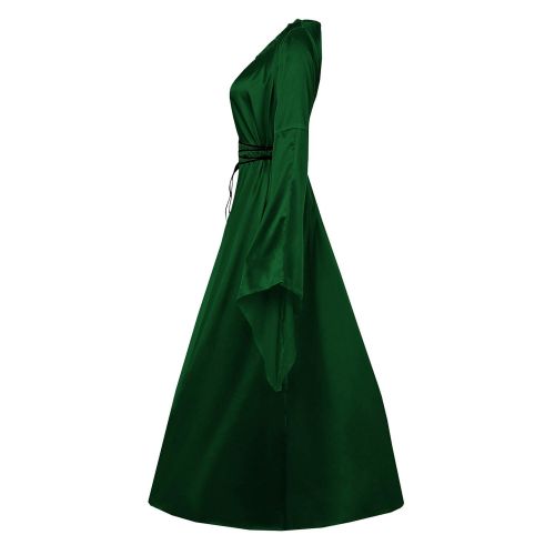  NIUBIA Womens Deluxe Medieval Renaissance Costumes Halloween Cosplay Dress Waist Tie Irish Over Victorian Retro Gown