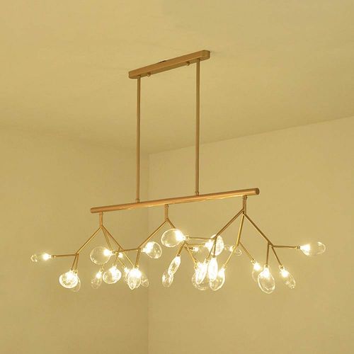  NIUYAO 47.24 Long Branch Pendant Lighting Sputnik Firefly Chandelier Led Island Hanging Lamps with with 27 G4 Blub (Gold)