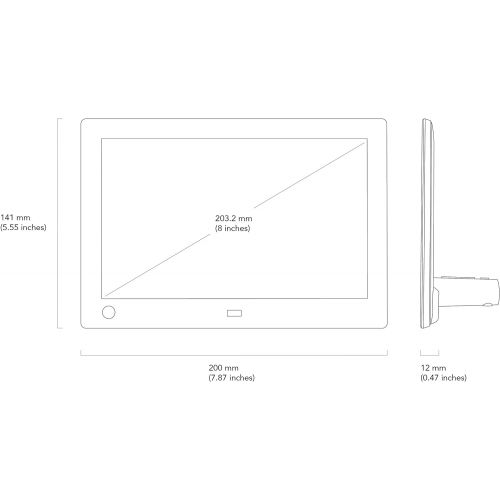  [아마존핫딜][아마존 핫딜] NIX Advance 8 Inch USB Digital Photo Frame Widescreen - HD IPS Display, Auto-rotate, Motion Sensor, Remote Control - Mix Photos and Videos in the Same Slideshow