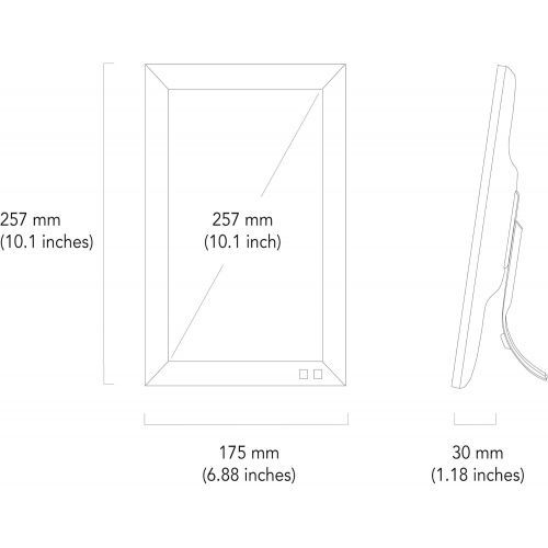  [아마존 핫딜] NIX 10.1 Inch USB Digital Photo Frame - Portrait or Landscape Stand, HD Resolution, Auto-Rotate, Magnetic Remote Control - Mix Photos and Videos in The Same Slideshow