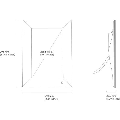  NIX Lux Digital Photo Frame 10 inch X10J, Metal. Electronic Photo Frame USB SDSDHC. Digital Picture Frame with Motion Sensor. Control Remote and 8GB USB Stick Included