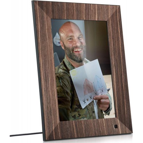  NIX Lux Digital Photo Frame 10 inch X10J, Metal. Electronic Photo Frame USB SDSDHC. Digital Picture Frame with Motion Sensor. Control Remote and 8GB USB Stick Included