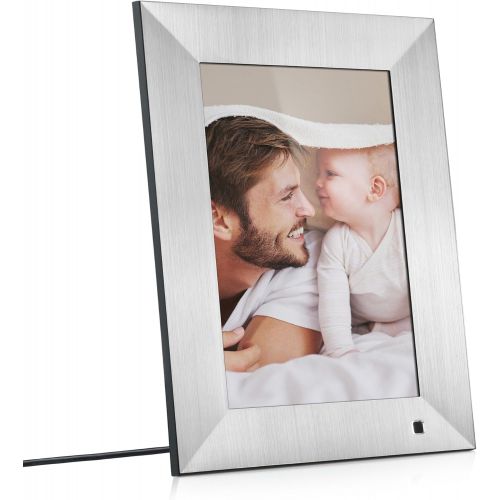  NIX Lux Digital Photo Frame 10 inch X10J, Metal. Electronic Photo Frame USB SDSDHC. Digital Picture Frame with Motion Sensor. Control Remote and 8GB USB Stick Included