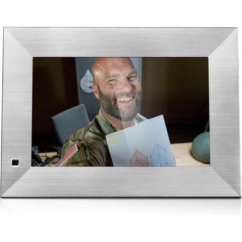  NIX Lux Digital Photo Frame 10 inch X10J, Metal. Electronic Photo Frame USB SDSDHC. Digital Picture Frame with Motion Sensor. Control Remote and 8GB USB Stick Included