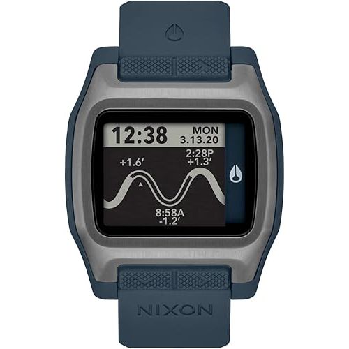  NIXON High Tide A1308 - Digital Watch for Men and Women - Water Resistant Surfing, Diving, Fishing Watch - Men’s Water Sport Watches - Customizable 44 mm Face, 23mm PU Band