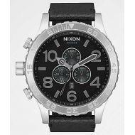 NIXON WATCHES Nixon 51-30 Chrono Leather Black, Gunmetal & Black Watch