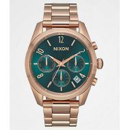 NIXON WATCHES Nixon Bullet Rose Gold & Emerald Green Chronograph Watch