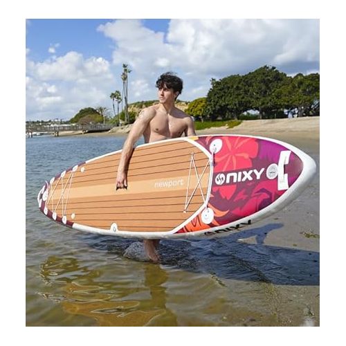  NIXY Newport 10’6” Inflatable Paddle Board | High-Performance, Durable, and Lightweight SUP for All Skill Levels | Welded Seams | 300 lbs. Capacity