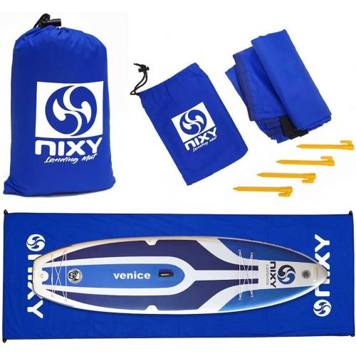  NIXY Landing Mat Paddle Board Ground Tarp 142 x 57, Quick Drying, Durable, Sand and Dirt Resistant, Nylon, Best for Water Gear, Royal Blue