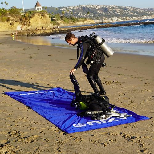  NIXY Landing Mat Paddle Board Ground Tarp 142 x 57, Quick Drying, Durable, Sand and Dirt Resistant, Nylon, Best for Water Gear, Royal Blue