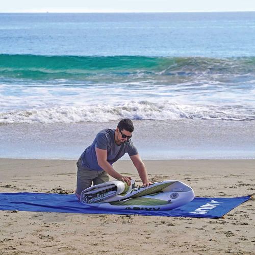  NIXY Landing Mat Paddle Board Ground Tarp 142 x 57, Quick Drying, Durable, Sand and Dirt Resistant, Nylon, Best for Water Gear, Royal Blue