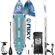 NIXY Newport Inflatable Stand Up Paddle Board- Premium All Around SUP, Durable & Lightweight 10’6” x 33” x 6” iSUP, Travel Bag, Carbon Hybrid Paddle, Hand Pump, Leash & More
