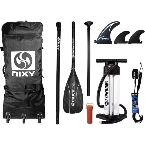  NIXY Newport Inflatable Stand Up Paddle Board- Premium All Around SUP, Durable & Lightweight 10’6” x 33” x 6” iSUP, Travel Bag, Carbon Hybrid Paddle, Hand Pump, Leash & More