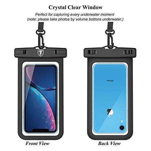  [아마존베스트]Njjex Waterproof Phone Pouch For iPhone 11 Pro Max 11 XS XR Samsung Galaxy Note 20 Ultra 10+ 9 A01 A10E A11 A20 A21 A30 A51 A71 5G J3 J7 S20+ S10 S9, 2-Pack Waterproof Case Cellpho