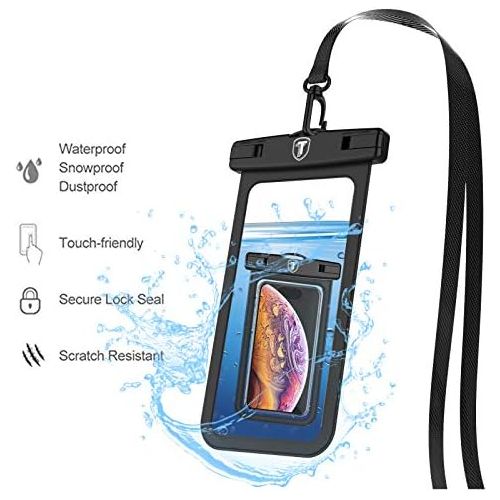  [아마존베스트]Njjex Waterproof Phone Pouch For iPhone 11 Pro Max 11 XS XR Samsung Galaxy Note 20 Ultra 10+ 9 A01 A10E A11 A20 A21 A30 A51 A71 5G J3 J7 S20+ S10 S9, 2-Pack Waterproof Case Cellpho