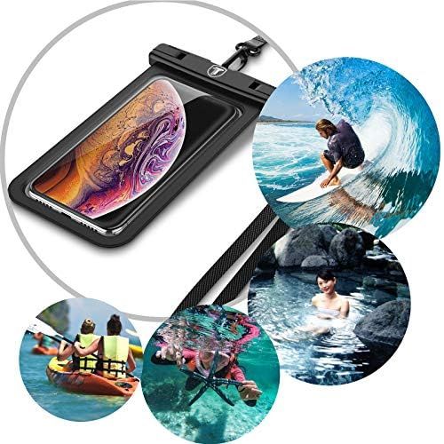  [아마존베스트]Njjex Waterproof Phone Pouch For iPhone 11 Pro Max 11 XS XR Samsung Galaxy Note 20 Ultra 10+ 9 A01 A10E A11 A20 A21 A30 A51 A71 5G J3 J7 S20+ S10 S9, 2-Pack Waterproof Case Cellpho