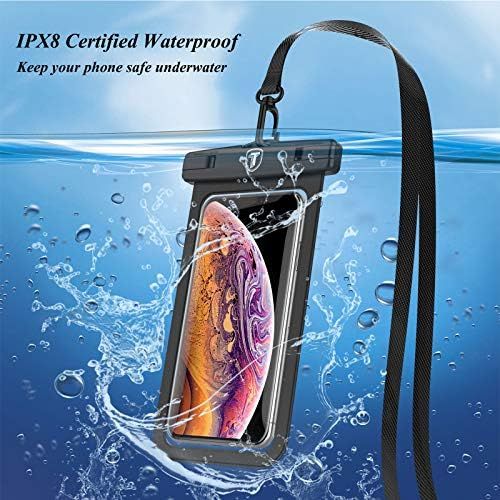  [아마존베스트]Njjex Waterproof Phone Pouch For iPhone 11 Pro Max 11 XS XR Samsung Galaxy Note 20 Ultra 10+ 9 A01 A10E A11 A20 A21 A30 A51 A71 5G J3 J7 S20+ S10 S9, 2-Pack Waterproof Case Cellpho