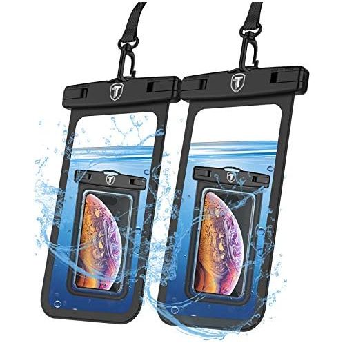  [아마존베스트]Njjex Waterproof Phone Pouch For iPhone 11 Pro Max 11 XS XR Samsung Galaxy Note 20 Ultra 10+ 9 A01 A10E A11 A20 A21 A30 A51 A71 5G J3 J7 S20+ S10 S9, 2-Pack Waterproof Case Cellpho