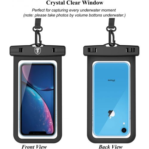  [아마존베스트]Njjex Waterproof Phone Pouch For iPhone 11 Pro Max 11 XS XR Samsung Galaxy Note 20 Ultra 10+ 9 A01 A10E A11 A20 A21 A30 A51 A71 5G J3 J7 S20+ S10 S9, 2-Pack Waterproof Case Cellpho