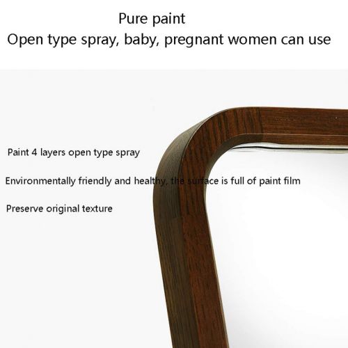  NJYT Full Length Mirrors Full Length Mirror,Wooden Rectangle Free Standing Adjustable Stand Wall Mounted Floor Mirror for Bedroom Hall Mirror (Color : Walnut Color)
