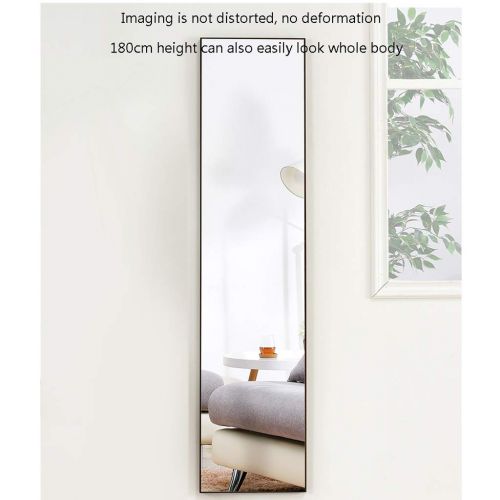  NJYT Full Length Mirrors Full Length Mirror,Wooden Rectangle Free Standing Adjustable Stand Wall Mounted Floor Mirror for Bedroom Hall Mirror R01 (Color : Walnut Color)