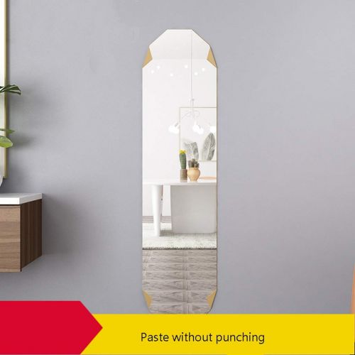  NJYT Full Length Mirrors Full Length Mirror,Oval Free Standing Leaner Mirror Wall Mounted Frameless for Bedroom Bathroom Hall Floor Mirror (Size : Paste Without Punching)
