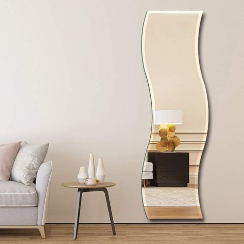  NJYT Full Length Mirrors Full Length Mirror,Special-Shaped Frameless Free-Standing Leaner Mirror Wall Mounted for Bedroom Bathroom Hall Dressing Mirror R01 (Size : 35140cm)