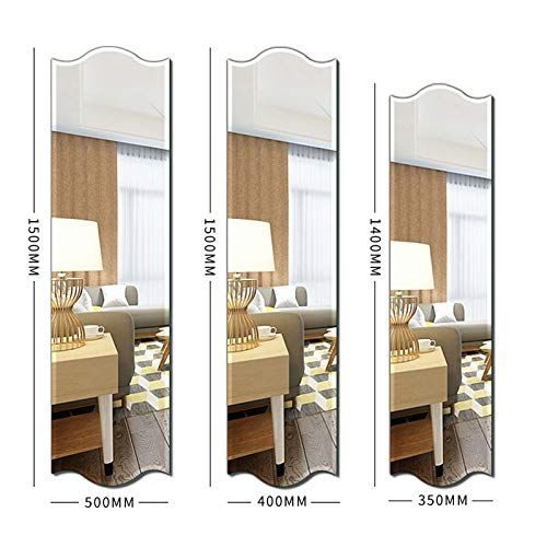  NJYT Full Length Mirrors Full Length Mirror,Special-Shaped Frameless Free-Standing Leaner Mirror Wall Mounted for Bedroom Bathroom Hall Dressing Mirror (Size : 35140cm)