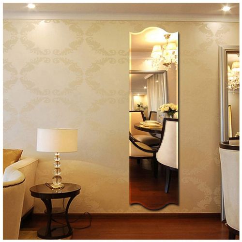  NJYT Full Length Mirrors Full Length Mirror,Special-Shaped Frameless Free-Standing Leaner Mirror Wall Mounted for Bedroom Bathroom Hall Dressing Mirror (Size : 35140cm)