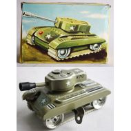 ULTRA RARE VINTAGE 60S GREEK K70 PANZER TANK WIND UP TIN TOY NK GREECE NEW MIB