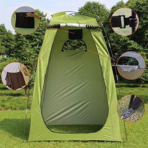  N/K Portable Pop Up Camping Shower Tent, Removable Dressing Changing Room Privacy Shelter Tents for Outdoor Camping Beach Toilet and Indoor Photo Shoot with Carrying Bag, 70.8 inch Tal