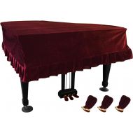 [아마존베스트]NKTM Pleuche Grand Piano Cover Bordered Dust Protective Cover Cloth 65 x 59 x 20in