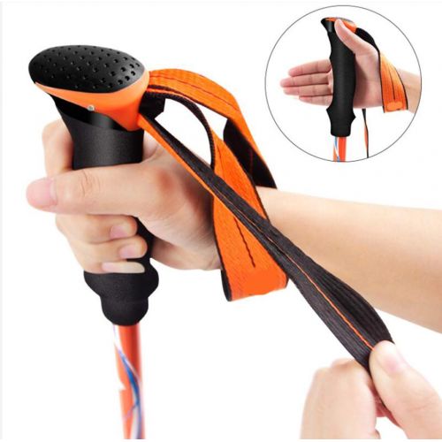  NLDSZ-Y 3 Retractable Carbon Fiber Trekking Poles with Adjustable Carbon Rods Between 65-135cm, Suitable for Hiking, Hiking, Short Trips Orange