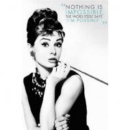 Rolled Poster Audrey Hepburn - Nothing is Impossible Poster Poster Print