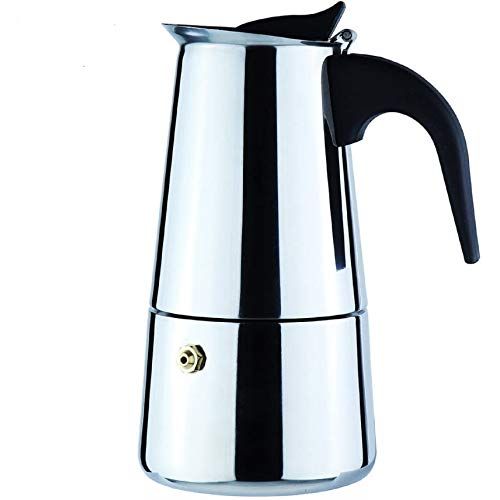  N/N Stainless Steel Stovetop Espresso Maker,Moka Pot, Percolator Italian Coffee Maker,Classic Cafe Maker, suitable for induction cookers,stovetop (9 Cups/450ml)