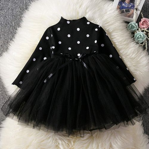  [아마존 핫딜] NNJXD Toddler Girl Polka Dotted Multilayer Ruffled Long Sleeve Tutu Party Dresses