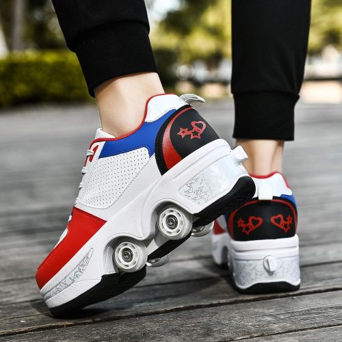  NNZZY Roller Skates Pulley Shoes Multifunctional Deformation Roller Skating Quad Skating Outdoor Sports for Adults Child