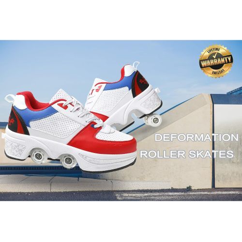  NNZZY Roller Skates Pulley Shoes Multifunctional Deformation Roller Skating Quad Skating Outdoor Sports for Adults Child