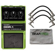 NOBELS Nobels ODR-1 Overdrive Guitar Effects Pedal w/ 3 Patch Cables and Geartree Cloth