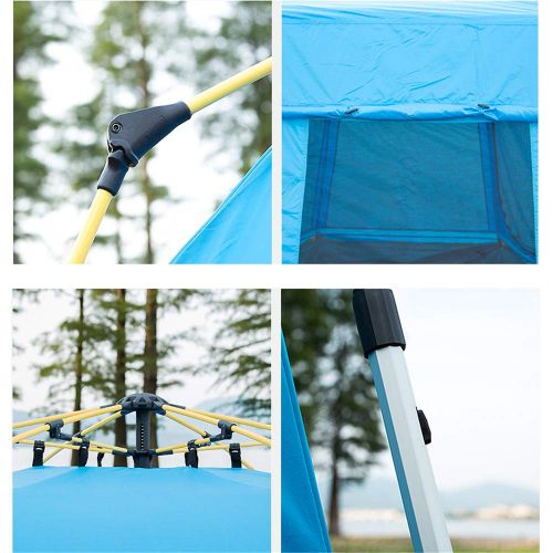  NOBLJX 6 Persons Screen Tent, Gauze Net Instant Pop Up Cabin, Portable Waterproof Windproof UV Resistant Rain Double Layered Automatic Outdoor Camping Tents